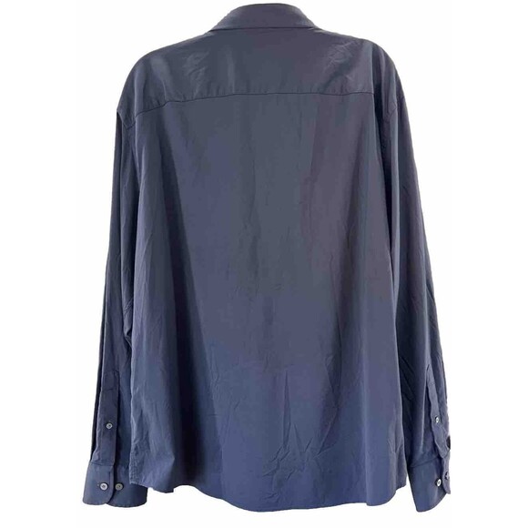 Men’s Button Up Long Sleeve UNTUCKit Navy Blue Lightweight Size XXXL 3XL‎ - Picture 4 of 5
